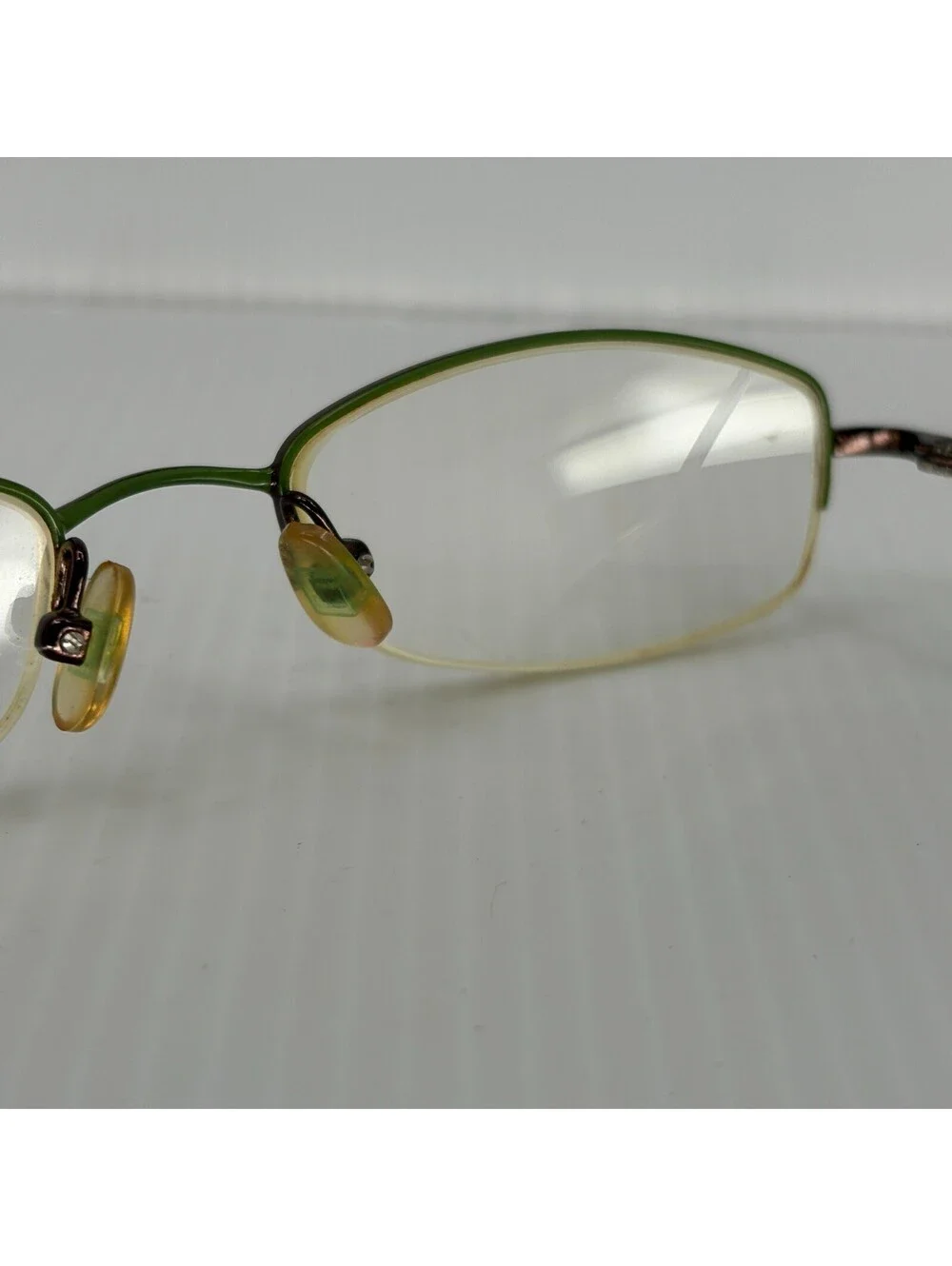 Kate Spade Marcy 0FH5 Green Brown Semi Rimless Frames Only Made In Italy